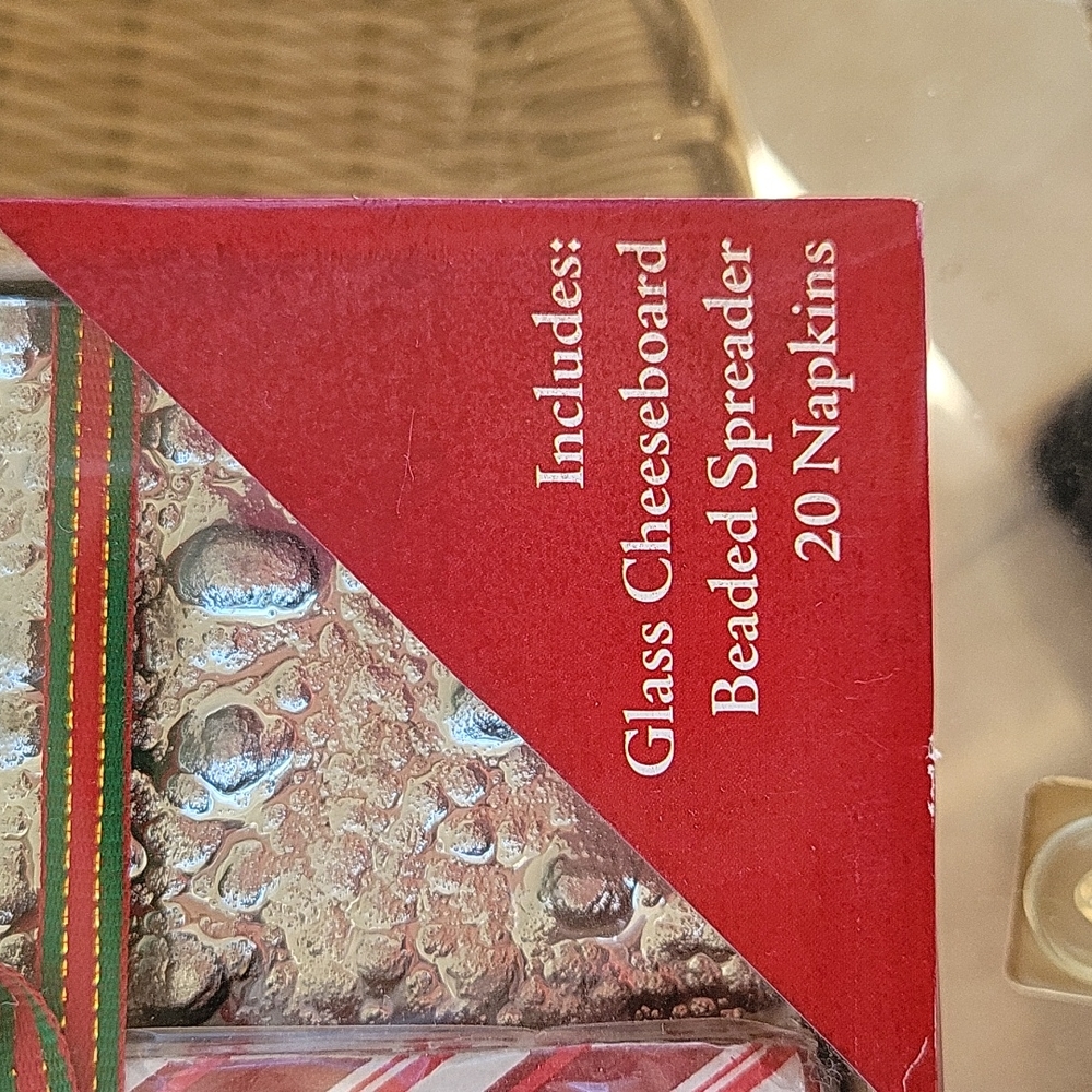 Christmas holiday cheese board set 3 piece - Picture 2 of 7